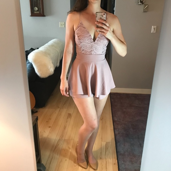 Sexy Dusty Pink Romper by Lovely Day - Picture 2 of 5